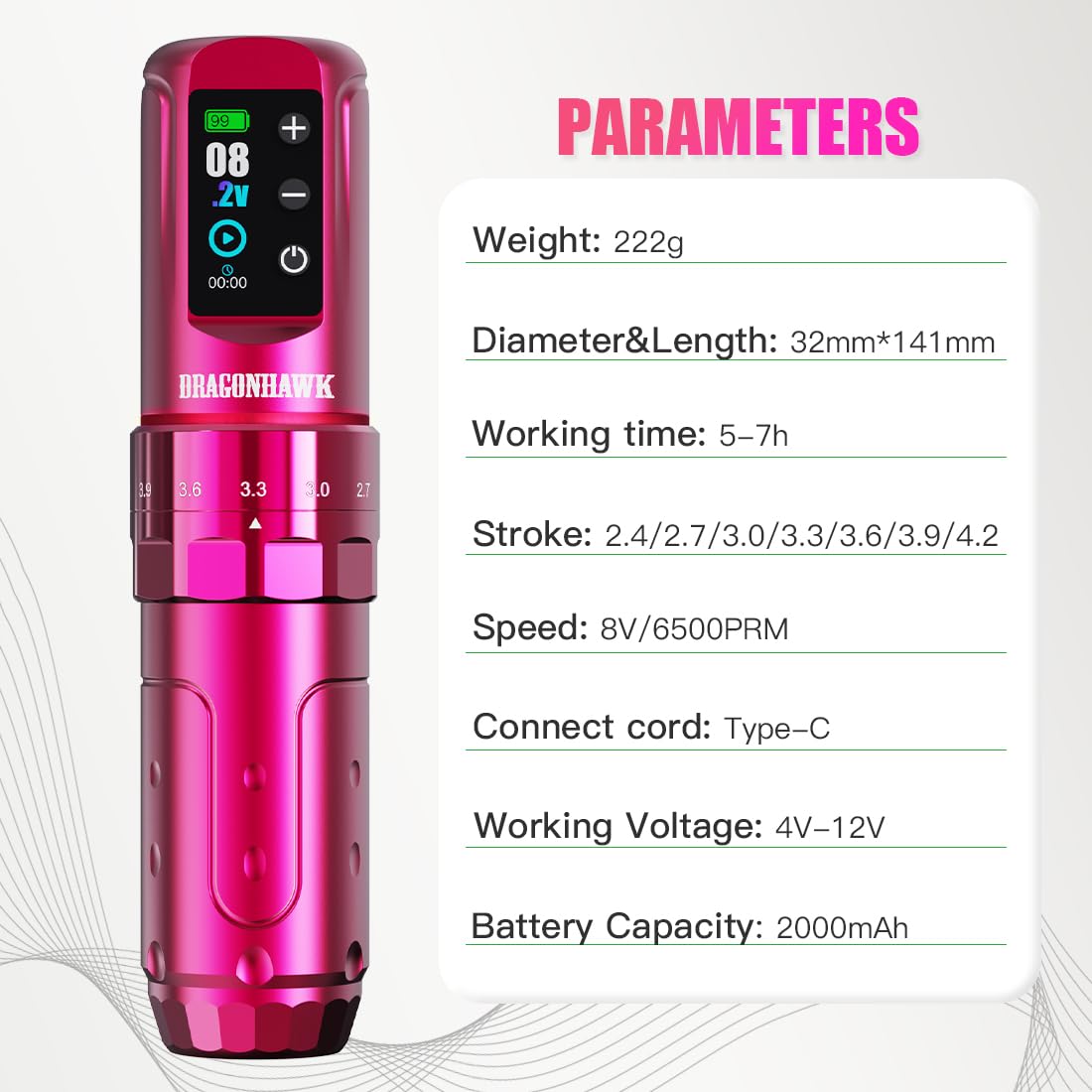 Dragonhawk L3 attached needle cartridge showing quick-change convenience