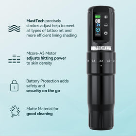 Dragonhawk pen held in hand to show scale and ergonomic comfort benefits