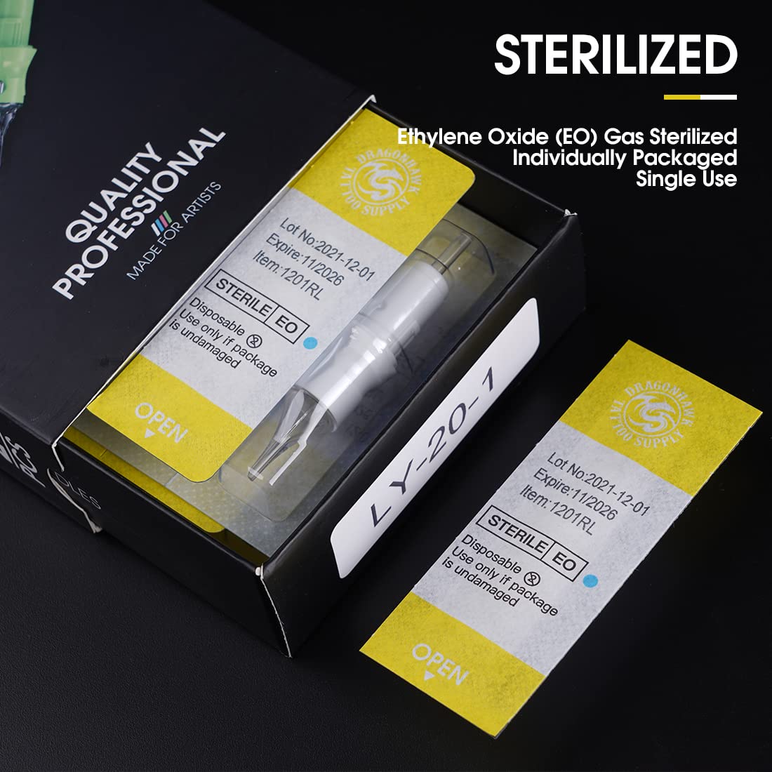 Dragonhawk studio lifestyle shot featuring cartridges in use for professional results