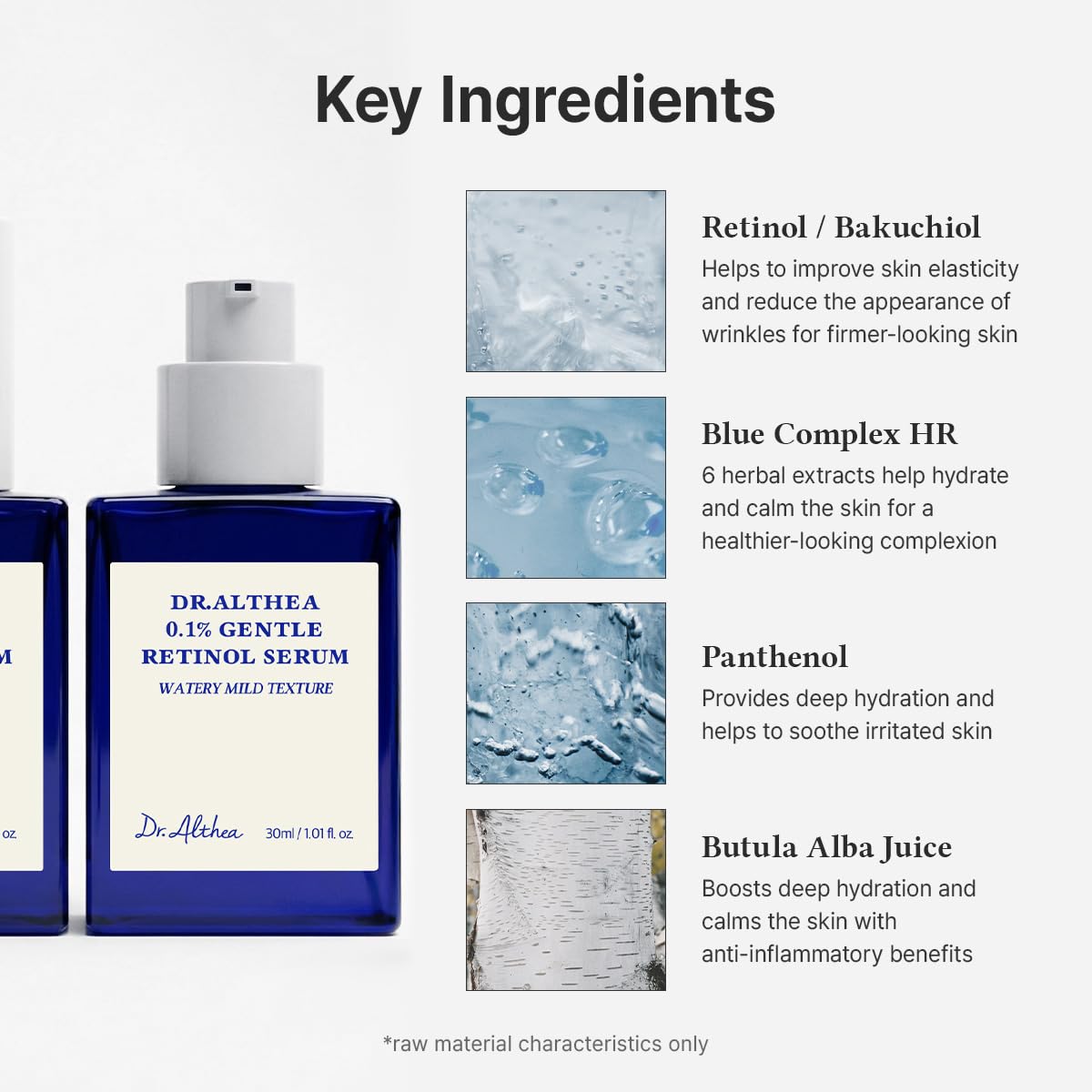 Dr.Althea serum texture close-up lightweight watery finish for layering