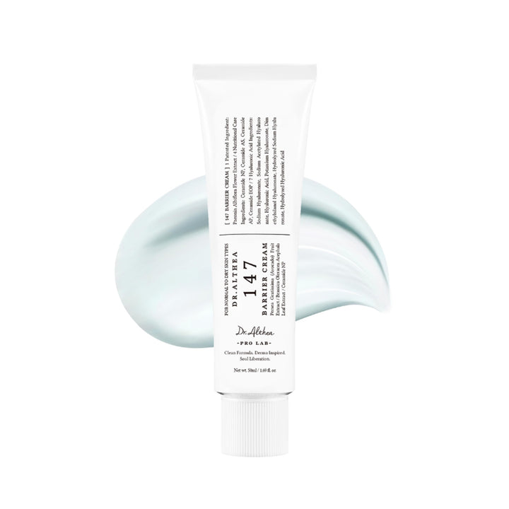 Dr.Althea jar front view showing label and compact travel-friendly size for barrier hydration