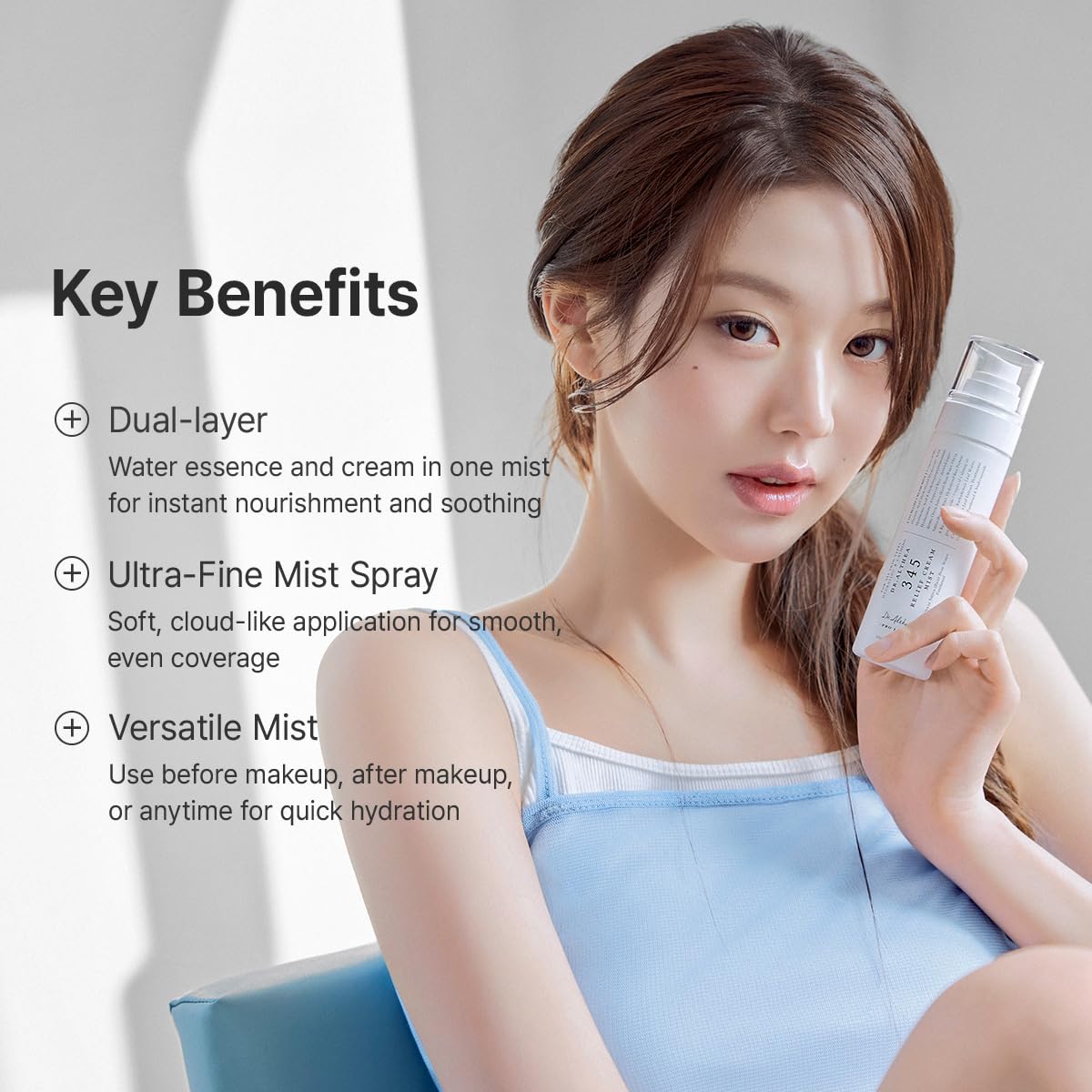 Dr.Althea dual-layer milky and water-essence close-up showing mixable textures for balanced hydration