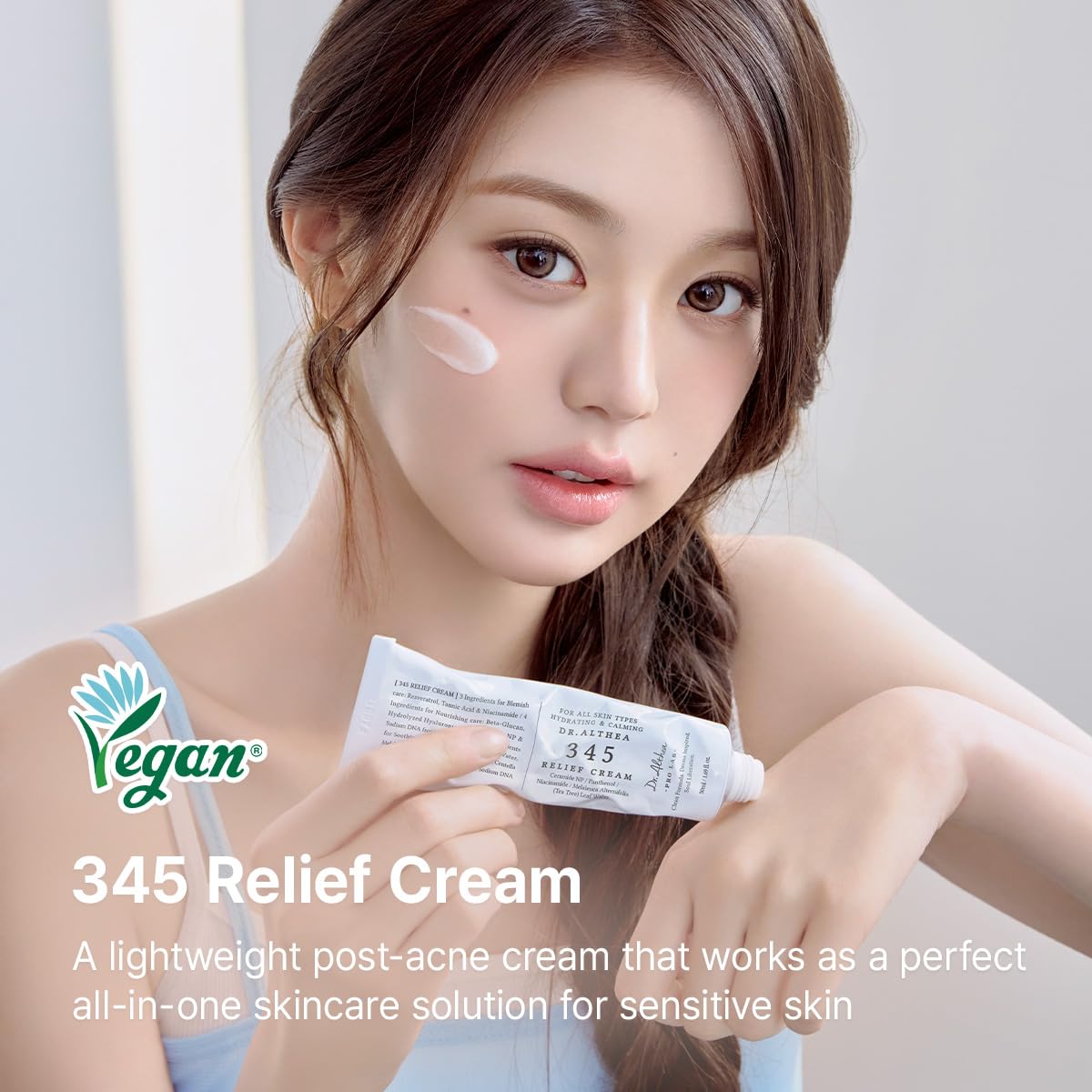 Dr.Althea cream texture close-up highlighting lightweight non-greasy finish