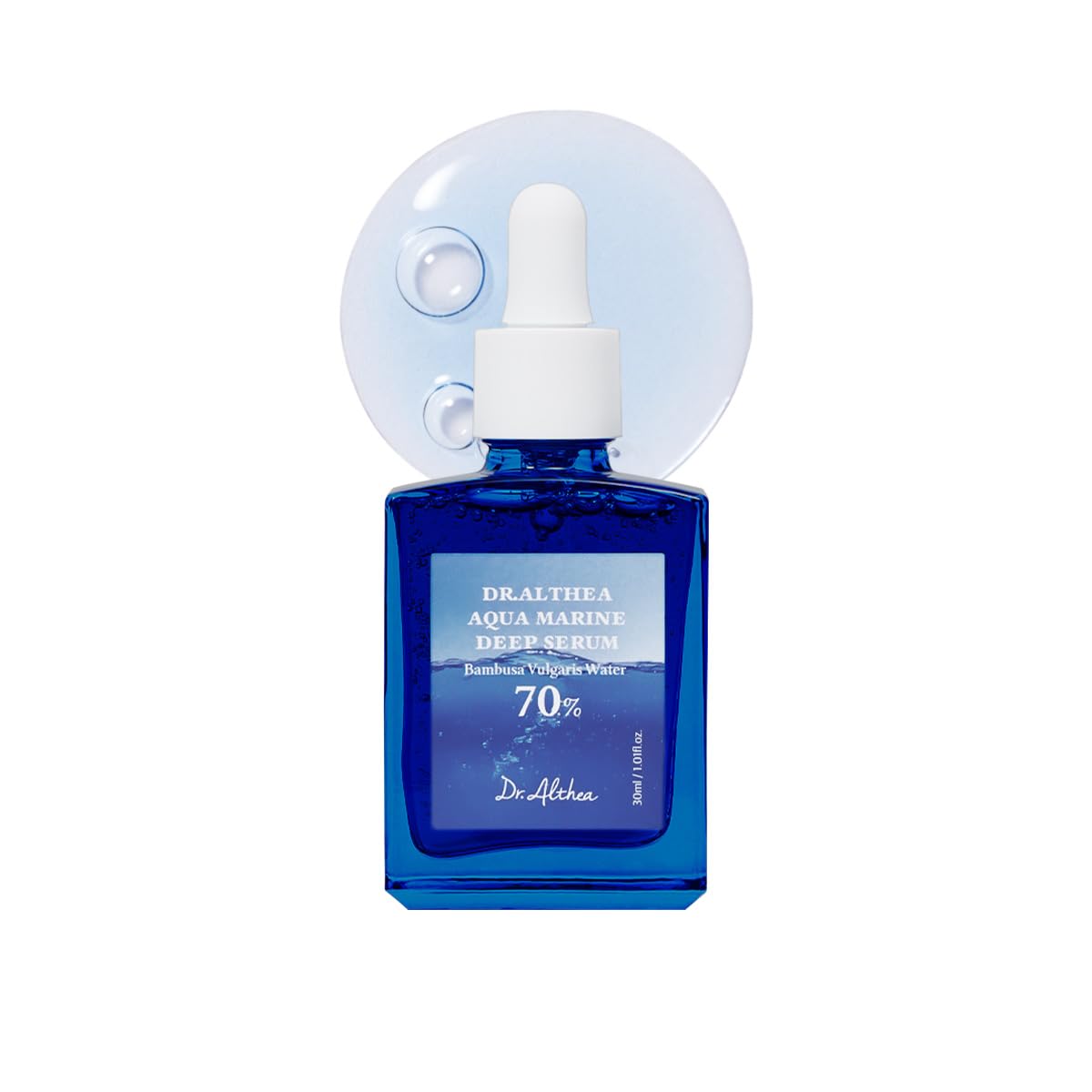 Dr.Althea front packaging showing bottle and label, communicates clean hydration