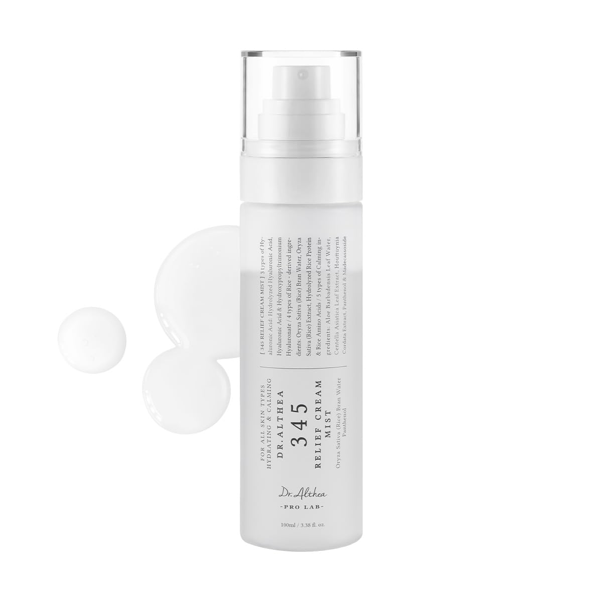 Dr.Althea front packaging showing bottle and product name, highlights instant hydration