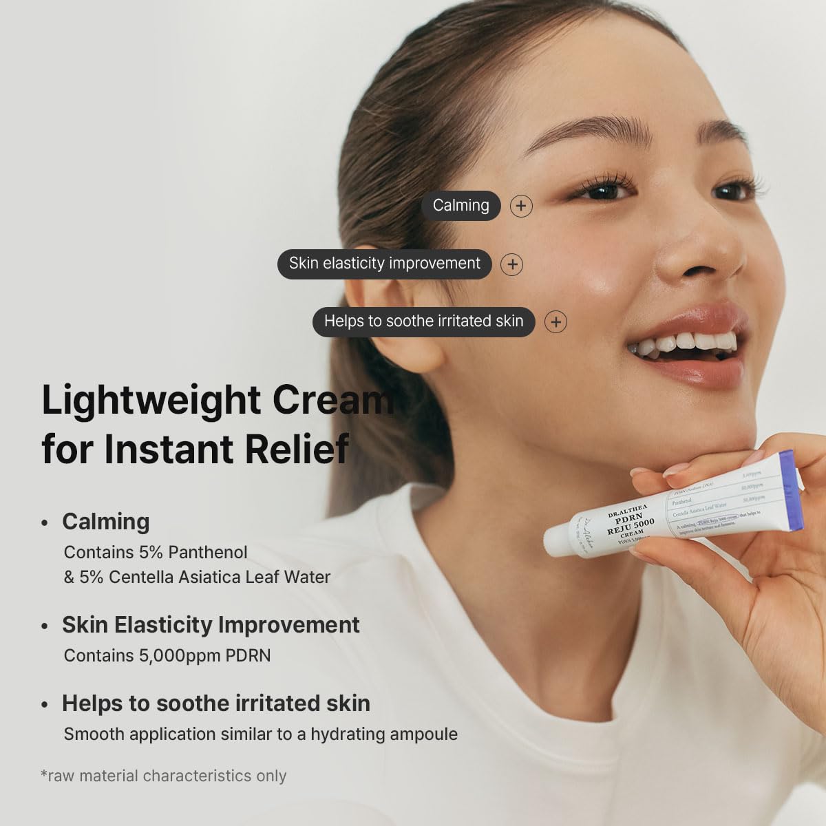 Graphic showing triple hyaluronic acids with Dr.Althea branding, communicates deeper hydration