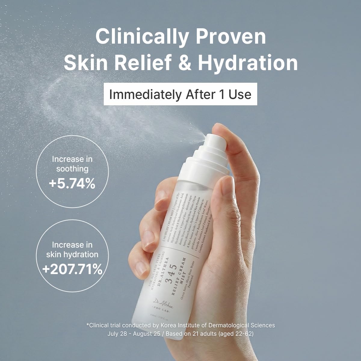 Dr.Althea ingredients label closeup highlighting niacinamide and Ceramide NP for barrier repair benefits