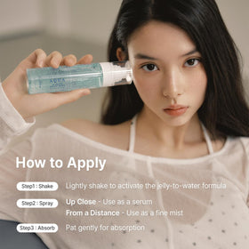 Dr.Althea mist on face setting makeup and adding dewy glow