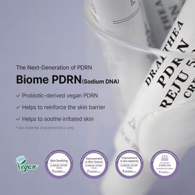 Ingredient focus: panthenol and centella imagery with Dr.Althea label, emphasizes soothing action