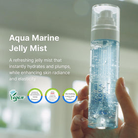 Dr.Althea pump nozzle spraying an ultra-fine mist for even coverage