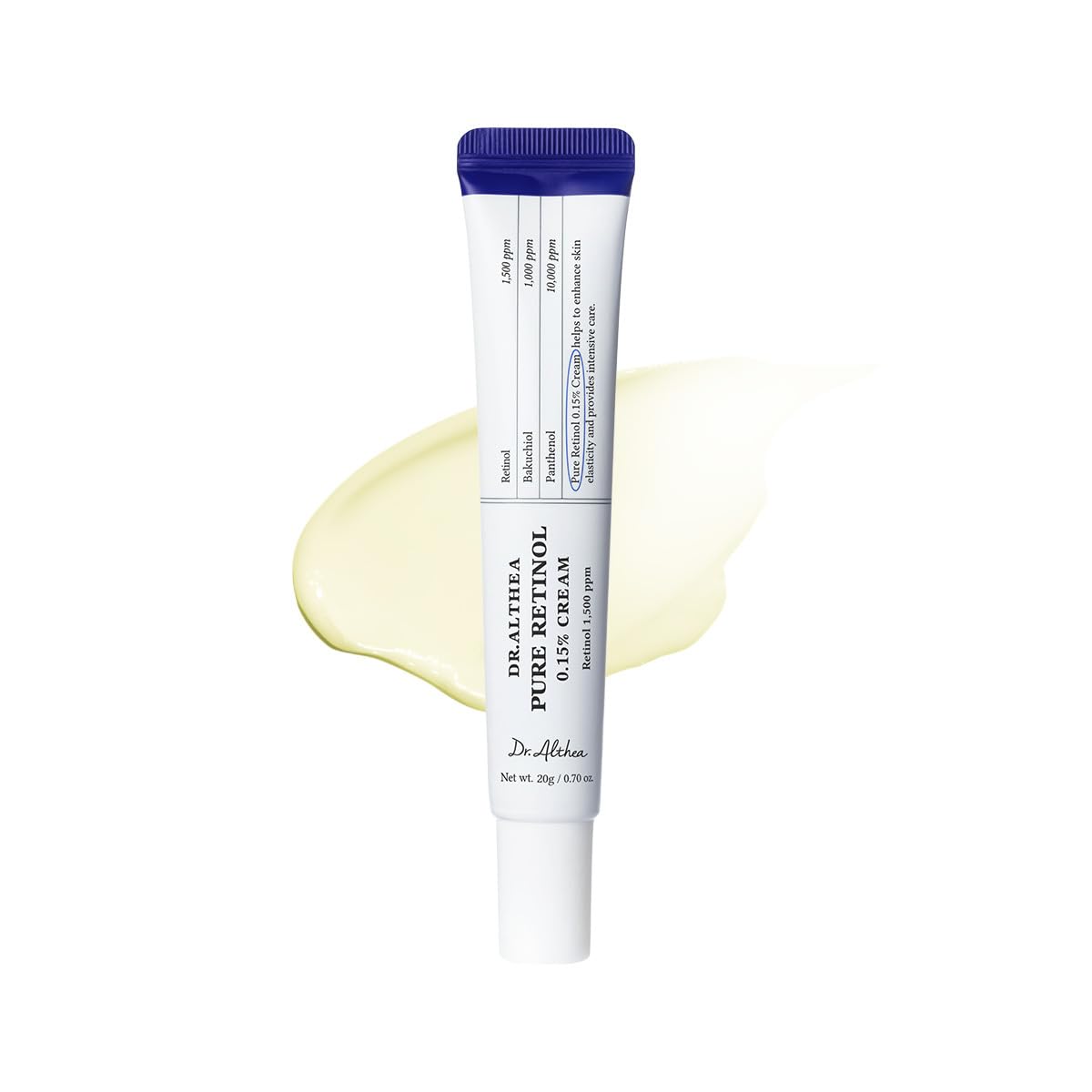 Dr.Althea tube front view showing packaging and gentle retinol branding
