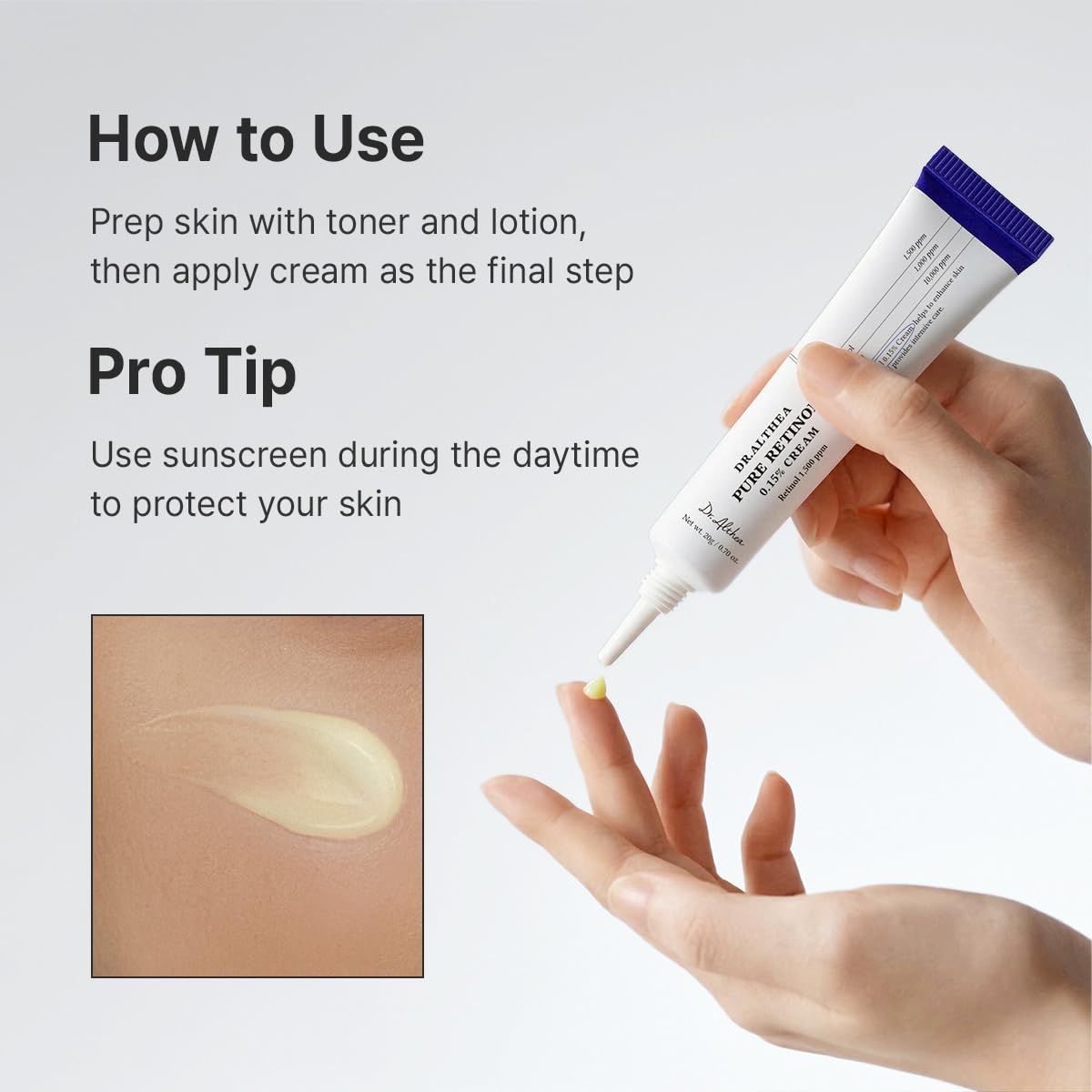 Dr.Althea tube on nightstand demonstrating evening routine convenience