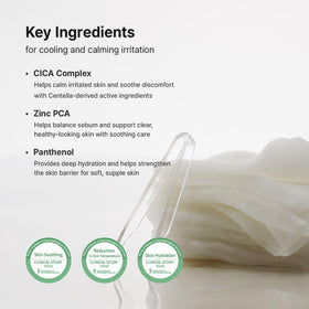 Dr.Althea pad applied to face demonstrating full-coverage calming effect
