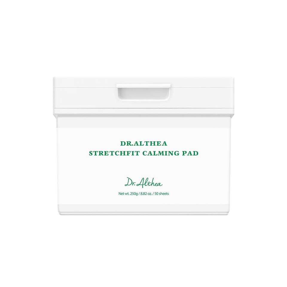Dr.Althea front packaging showing pack of 50 calming pads and benefits