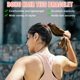 Draupnir elastic hair tie securing a high ponytail without pulling hair