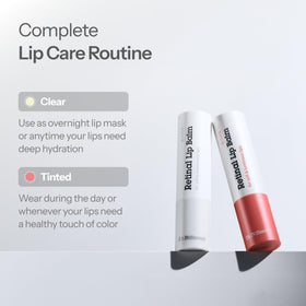 Lip balm under lipstick demonstrating Dr.Different clear base that layers smoothly