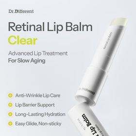 Dr.Different lip balm twist-up applicator showing smooth dispensing and user control