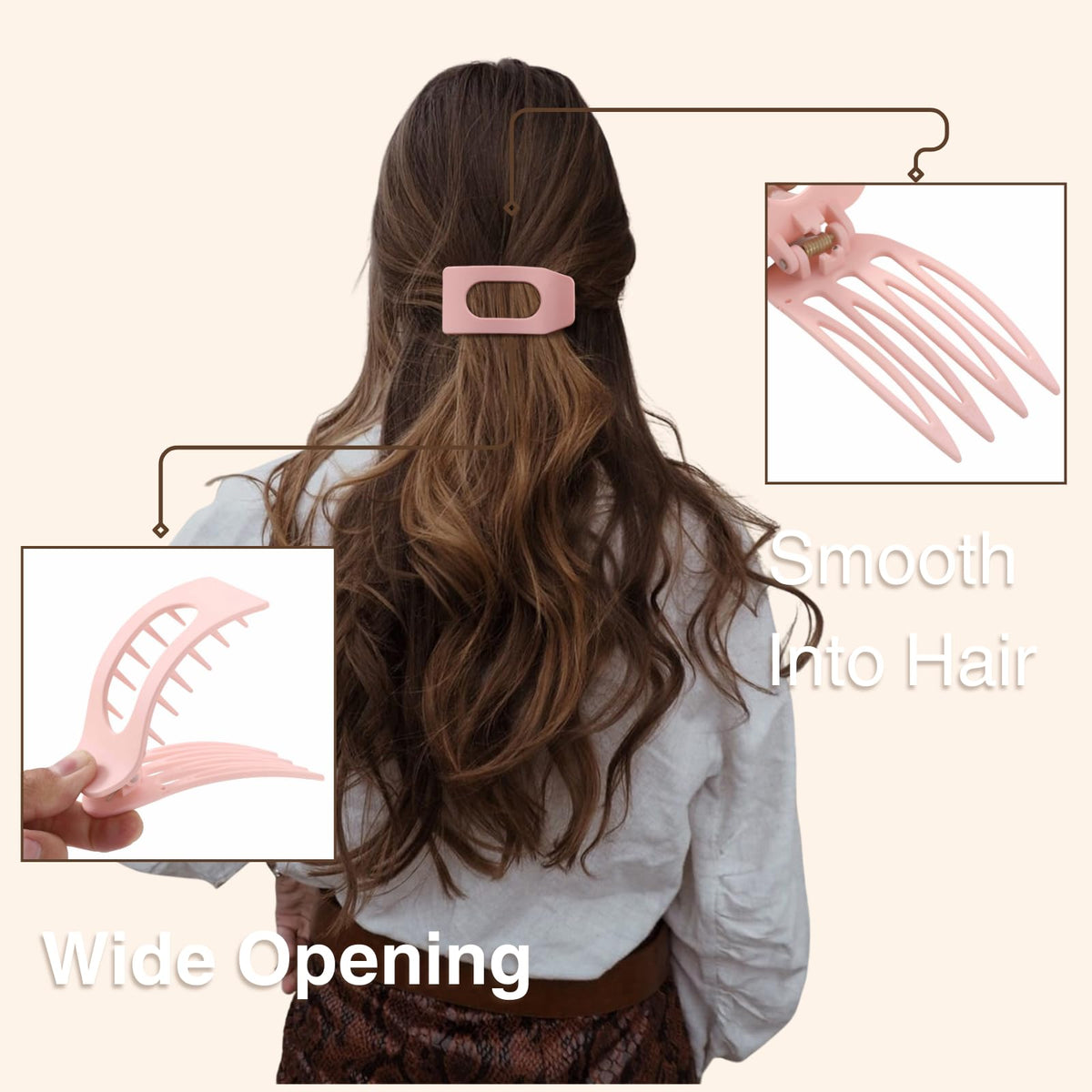drealoe clip worn in half-up hairstyle demonstrating secure hold and style