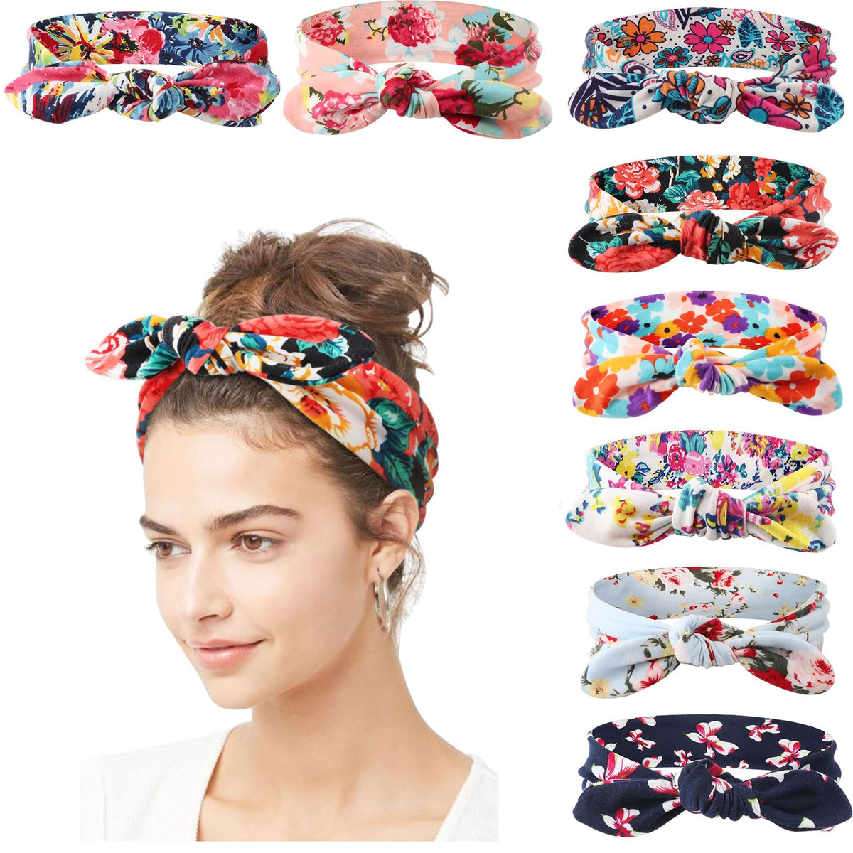 DRESHOW 8-pack front view showing assorted floral patterns and value