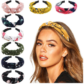 DRESHOW front-pack with eight boho headbands arranged neatly, shows value