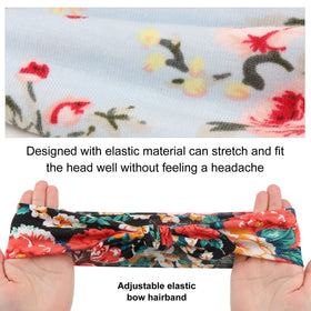 DRESHOW neatly stacked headbands displaying eight unique floral prints