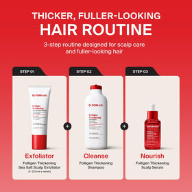 Dr.FORHAIR cap and nozzle close-up showing precise dispensing benefit