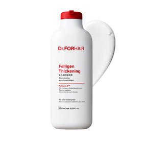 Dr.FORHAIR front bottle view showing product and volumizing benefit
