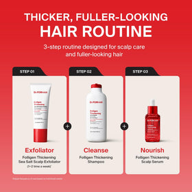 DR.FORHAIR lifestyle shot on bathroom shelf showing part of weekly scalp routine benefit