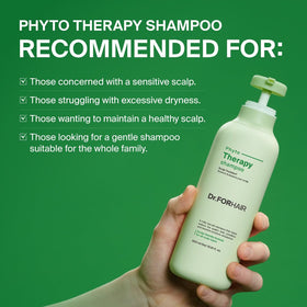 DR.FORHAIR creamy foam texture demonstrating gentle cleanse benefit
