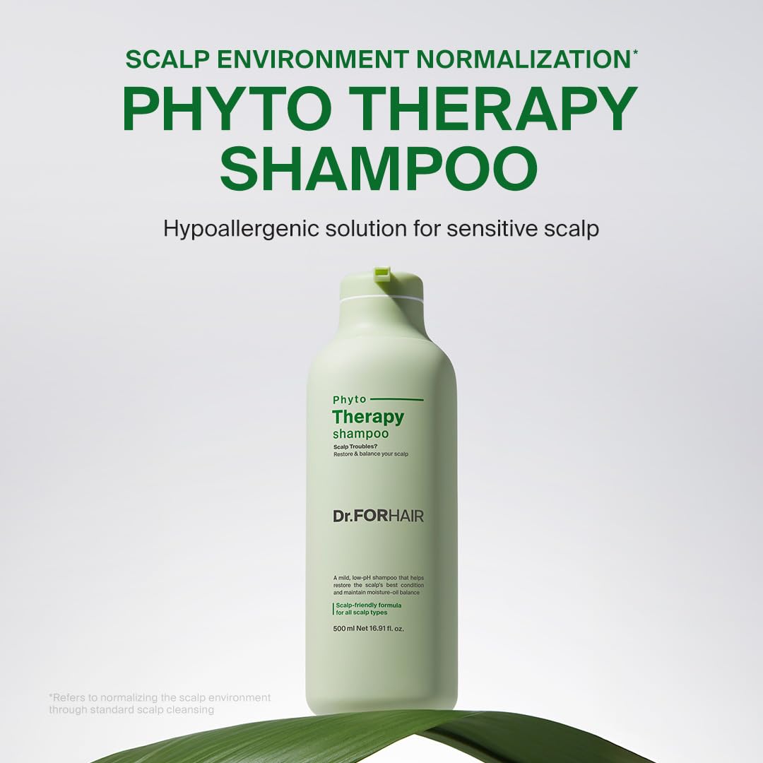 DR.FORHAIR pump and label detail highlighting pH balance benefit