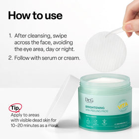 Applying Dr.G pad to nose to reduce blackheads and improve texture