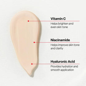 Dr.G cream swatches on cheek illustrating tint blending and tone correction