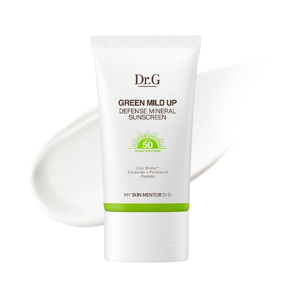 Dr.G front packaging showing SPF 50 and lightweight benefit