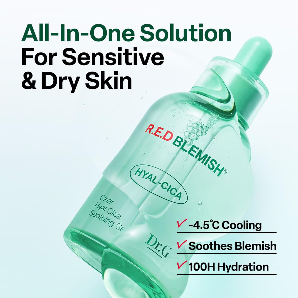 Dr.G texture close-up drop demonstrating light absorbent serum benefit