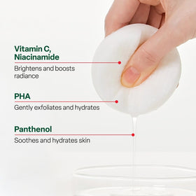 Dr.G embossed pad close-up showing texture to refine rough skin