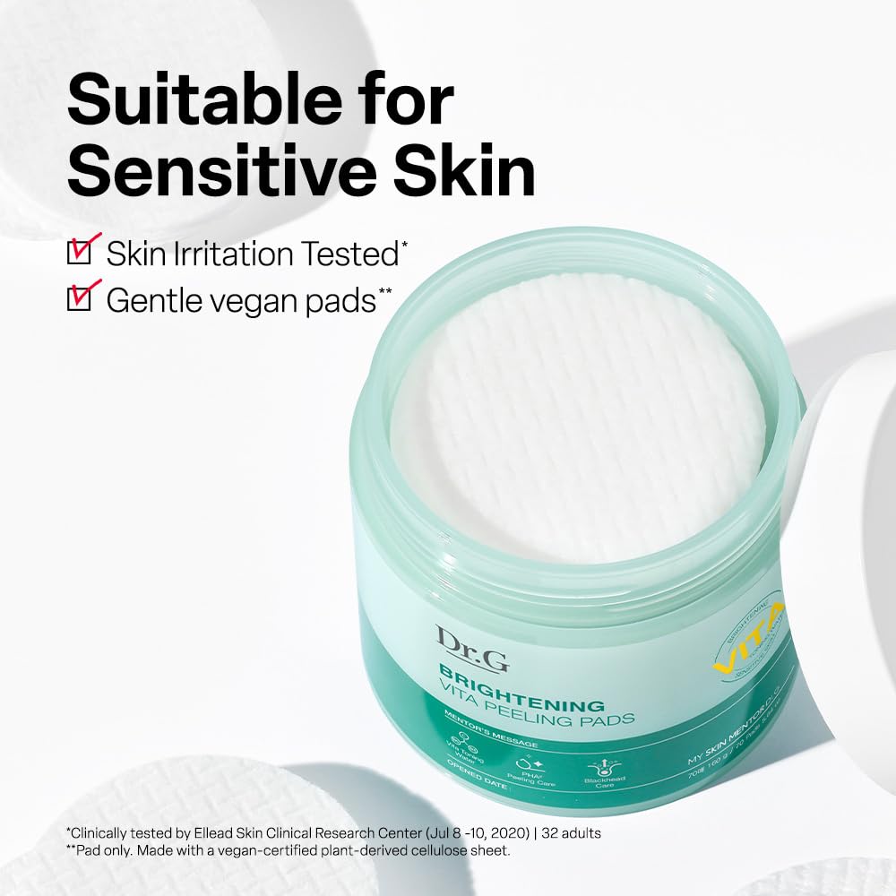 Dr.G soft pad side close-up demonstrating gentle care for sensitive areas