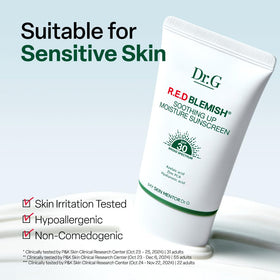 Dr.G sunscreen in hand being dispensed for easy application