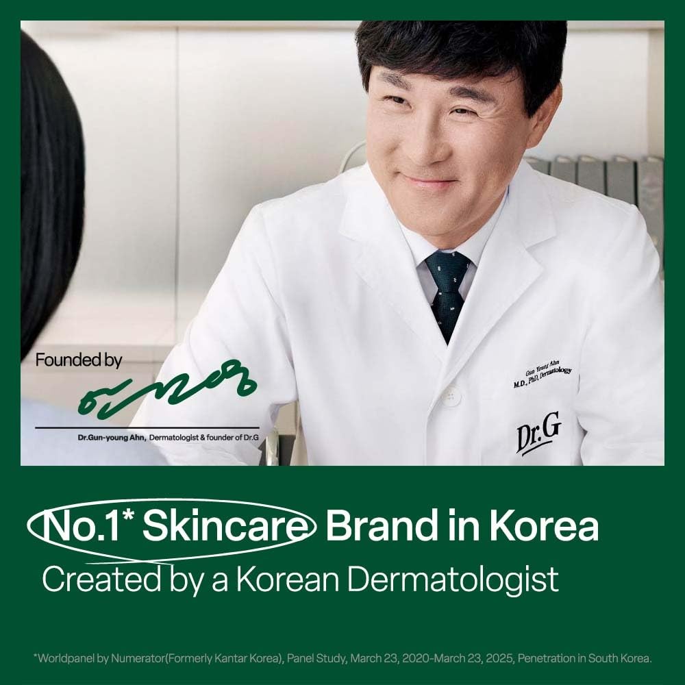 Dr. G toner on bathroom shelf in lifestyle setting for daily use
