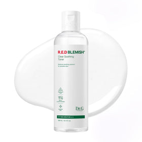 Dr. G toner front bottle showing packaging and soothing benefit