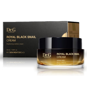 Dr.G Royal Black Snail Cream front jar view showing compact 50ml packaging and brand clarity