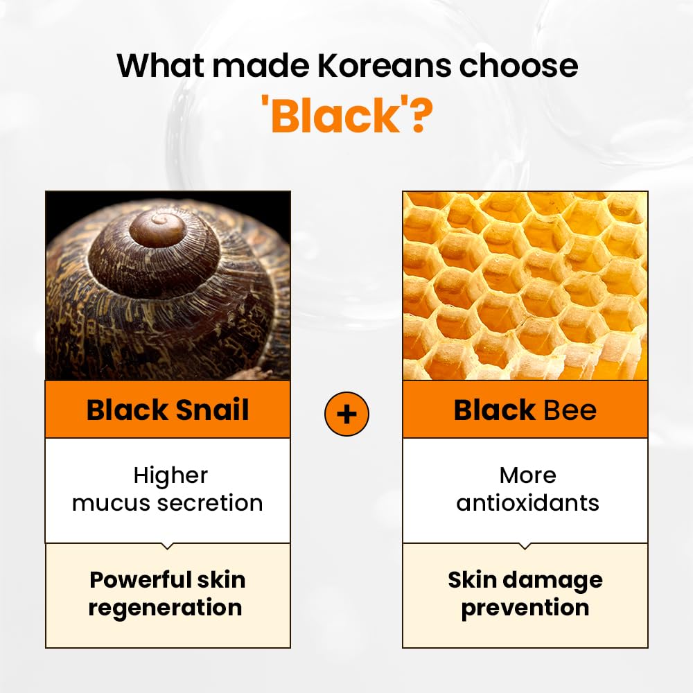 Dr.G Royal Black Snail Cream texture closeup highlighting smooth cream and fast absorption benefit