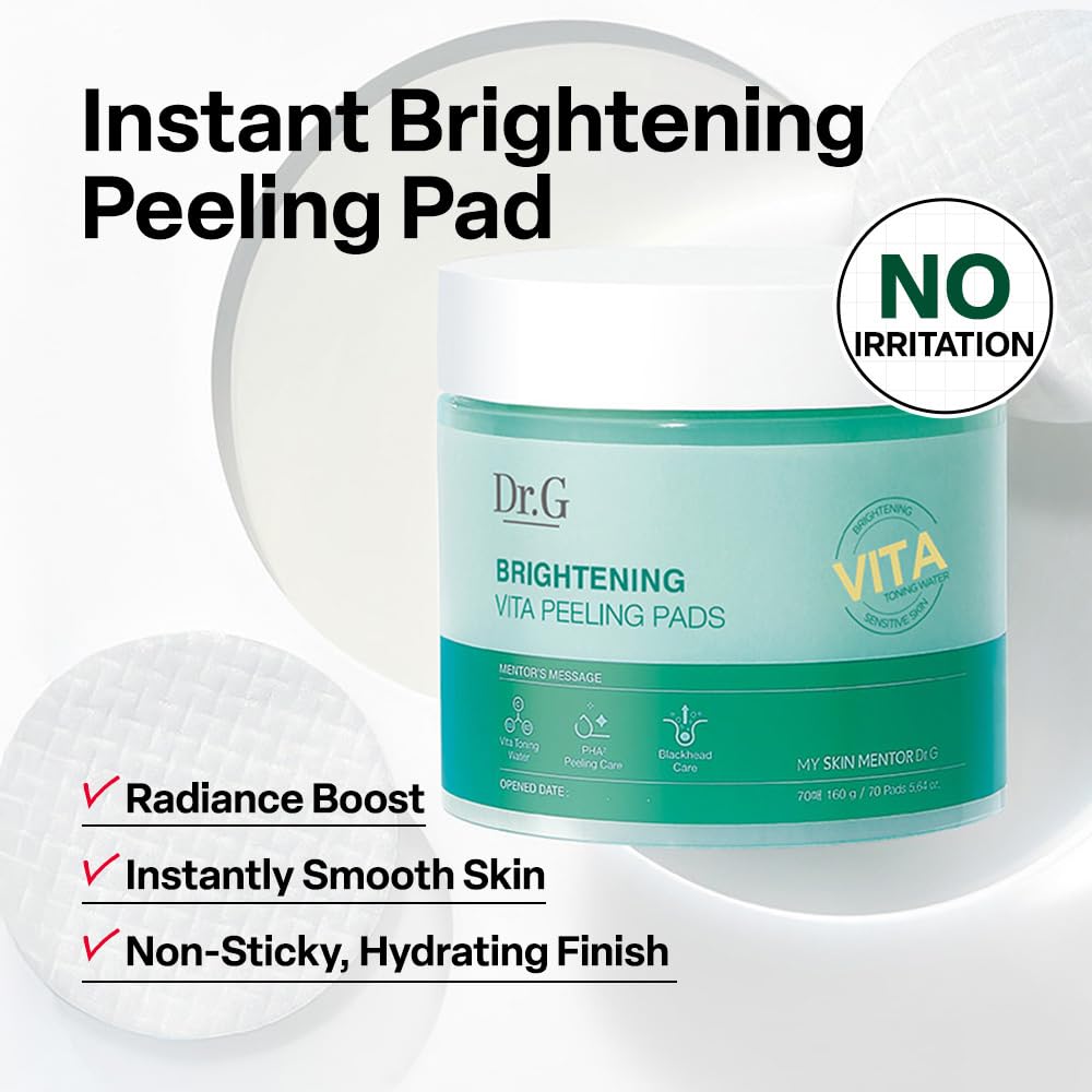 Dr.G open jar with visible stacked pads for easy access and travel