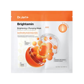 Dr.Jart+ front packaging shows travel-size single mask and brightening benefit