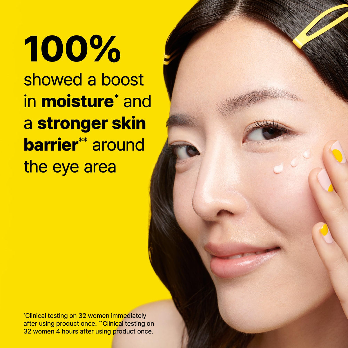 Dr.Jart+ cream on hand demonstrating spreadability and the hydrating benefit before application