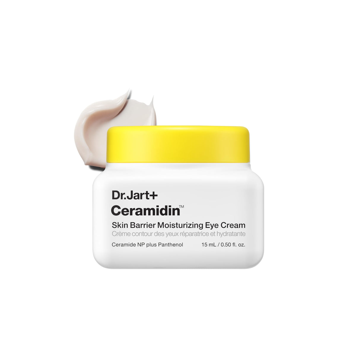 Dr.Jart+ eye cream front packaging showing jar and branding for clear product ID and trust