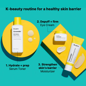 Dr.Jart+ product label close-up highlighting ceramide focus and dermatologist tested reassurance