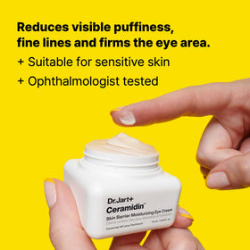 Dr.Jart+ creamy texture close-up illustrating rich, moisturizing consistency and quick absorption