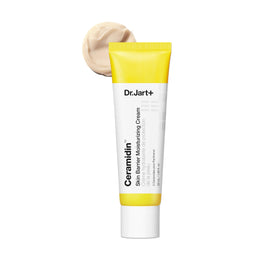 Dr.Jart+ jar front view showing packaging and branding, highlights moisturizer benefits