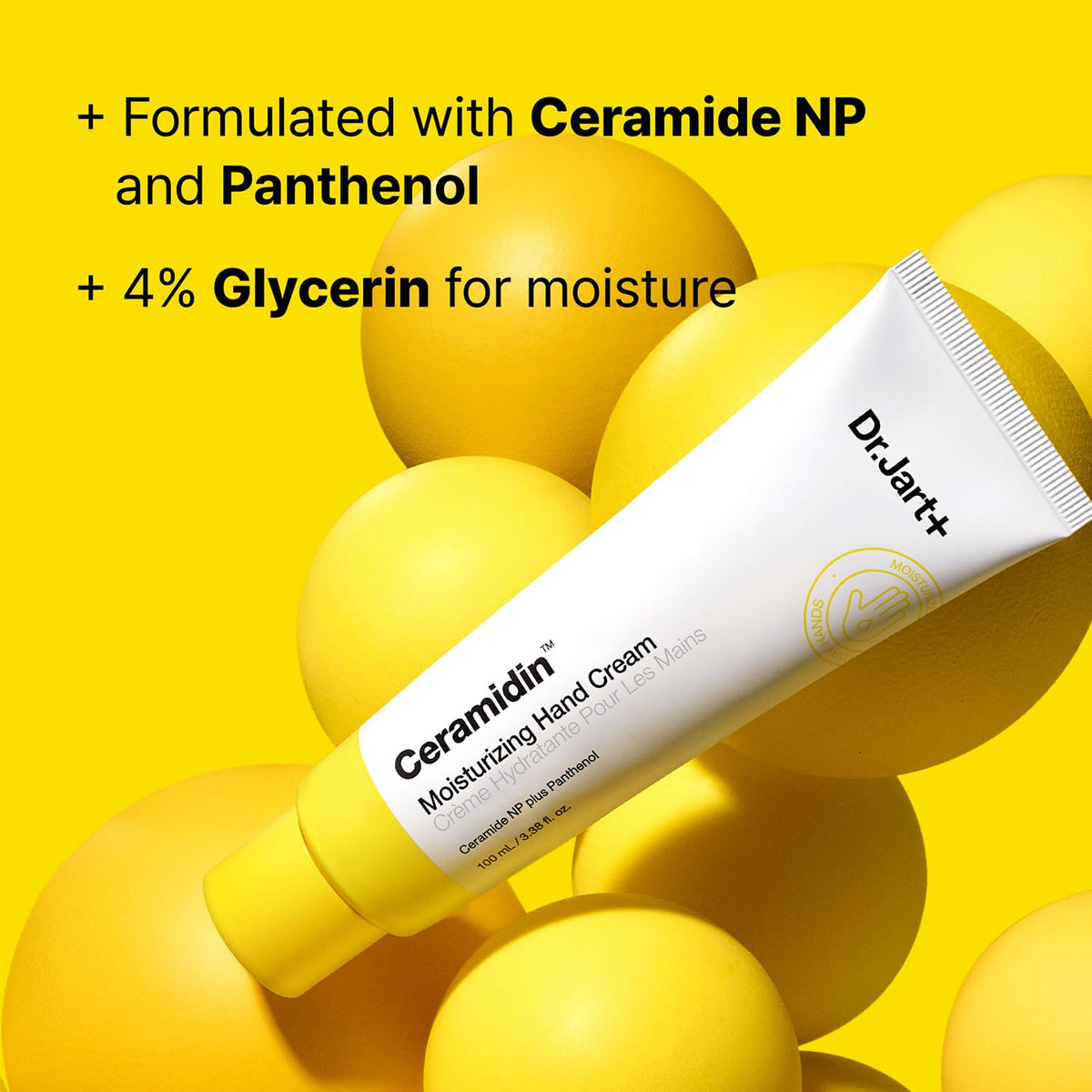 Dr.Jart+ being applied to hands to immediately relieve dry tightness