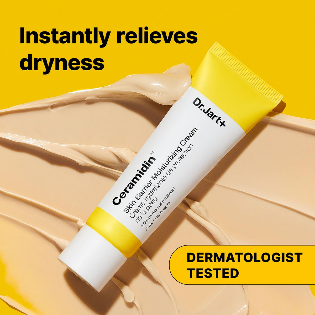 Dr.Jart+ open jar texture highlighting cushiony cream and fast absorption